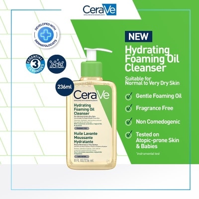 CERAVE CeraVe Hydrating Foaming Oil Facial Cleanser 236ml