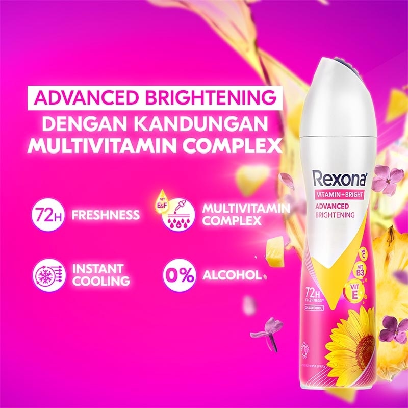 Women Antiperspirant Aerosol Deodorant Spray Advanced Brightening 135ml