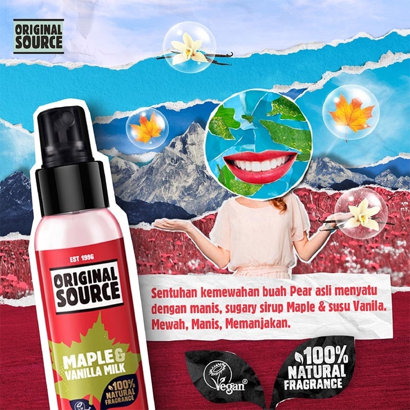 [Twinpack] Original Source Body Mist - Maple & Vanilla 100ml