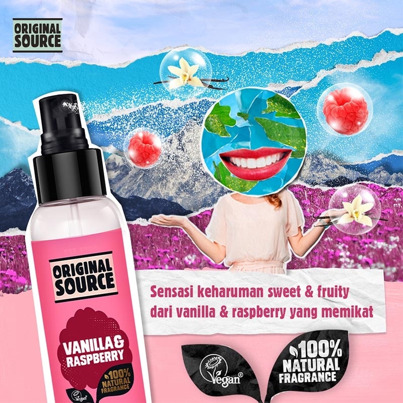 [Twinpack] Original Source Body Mist - Vanilla Raspberry 100ml