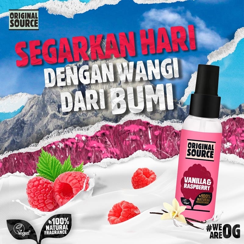 [Twinpack] Original Source Body Mist - Vanilla Raspberry 100ml