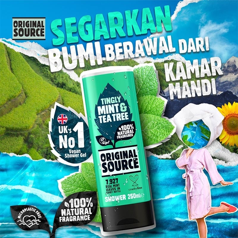 [Twinpack] Original Source Body Wash - Mint & Tea Tree 250ml