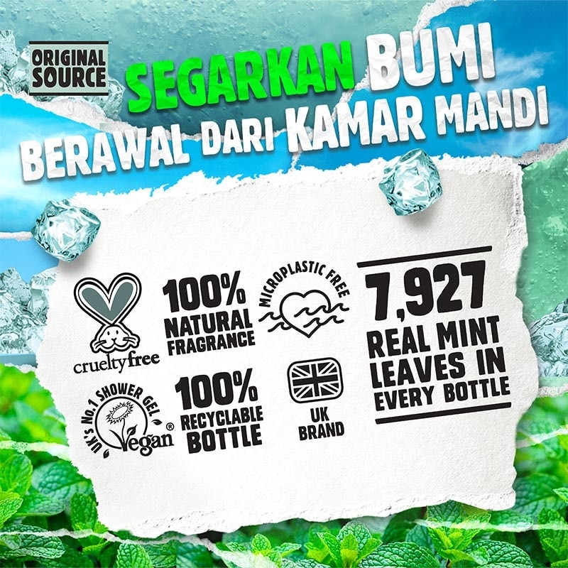 [Twinpack] Original Source Body Wash - Mint & Tea Tree 250ml