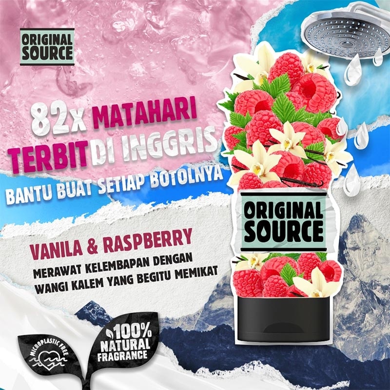 [Twinpack] Original Source Body Wash - Vanilla & Raspberry 250ml