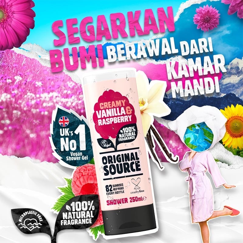[Twinpack] Original Source Body Wash - Vanilla & Raspberry 250ml