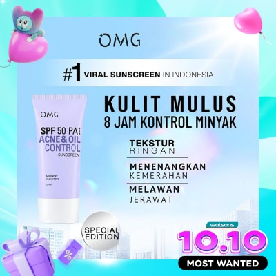 OMG Acne & Oil Control UV Barrier Sunscreen SPF50 PA++++ 25ml image