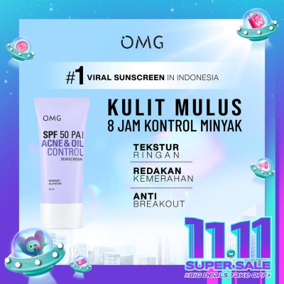 OMG Acne & Oil Control UV Barrier Sunscreen SPF50 PA++++ 25ml