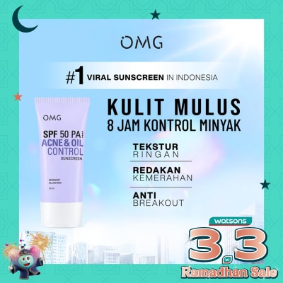 OMG Acne & Oil Control UV Barrier Sunscreen SPF50 PA++++ 25ml