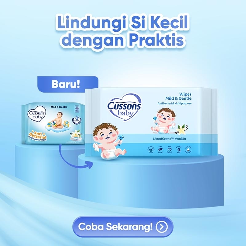 [Twinpack] Cussons Baby Wipes - Mild & Gentle 10'S X 2