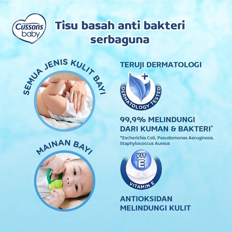 [Twinpack] Cussons Baby Wipes - Mild & Gentle 10'S X 2
