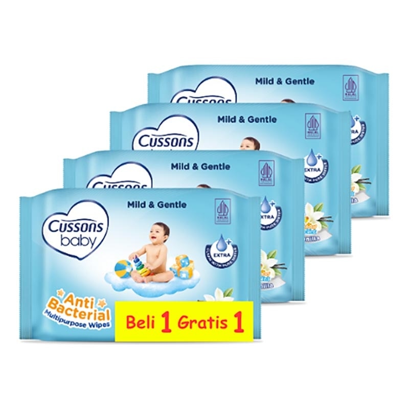[Twinpack] Cussons Baby Wipes - Mild & Gentle 10'S X 2