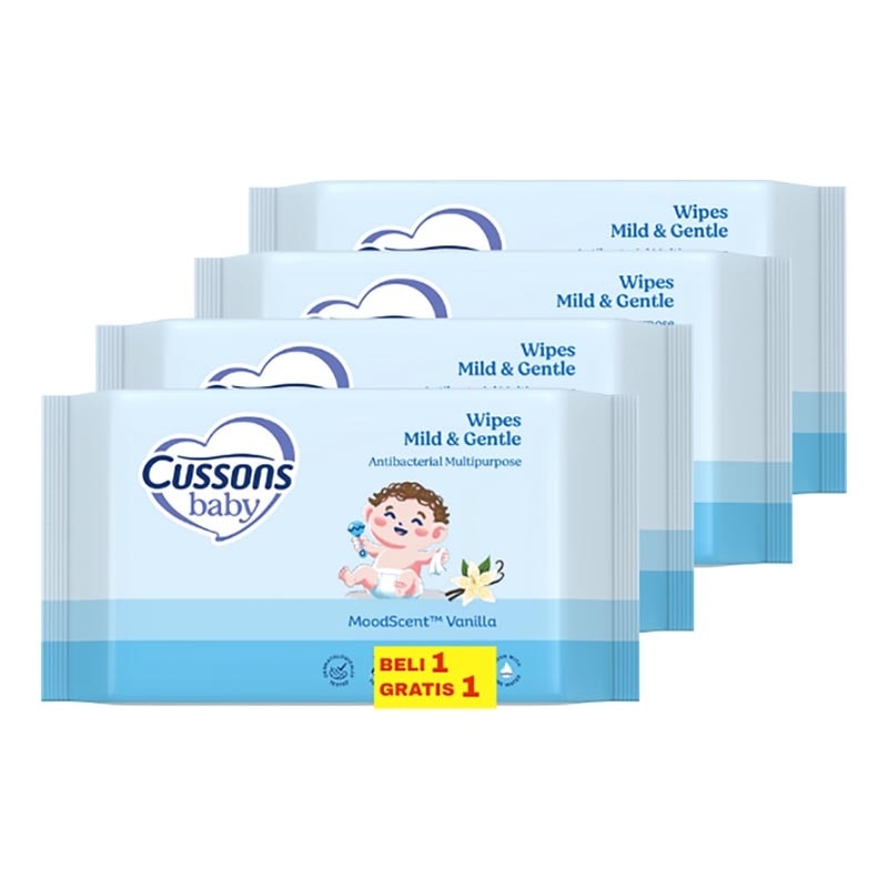 [Twinpack] Cussons Baby Wipes - Mild & Gentle 10'S X 2