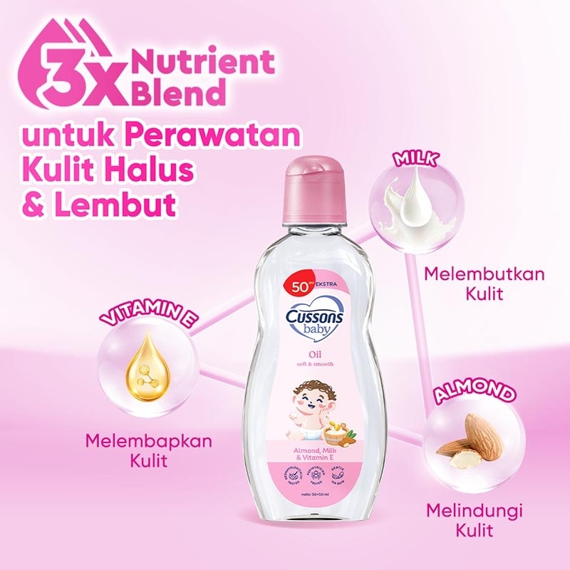 [Twinpack] Cussons Baby Oil - Soft & Smooth 100ml