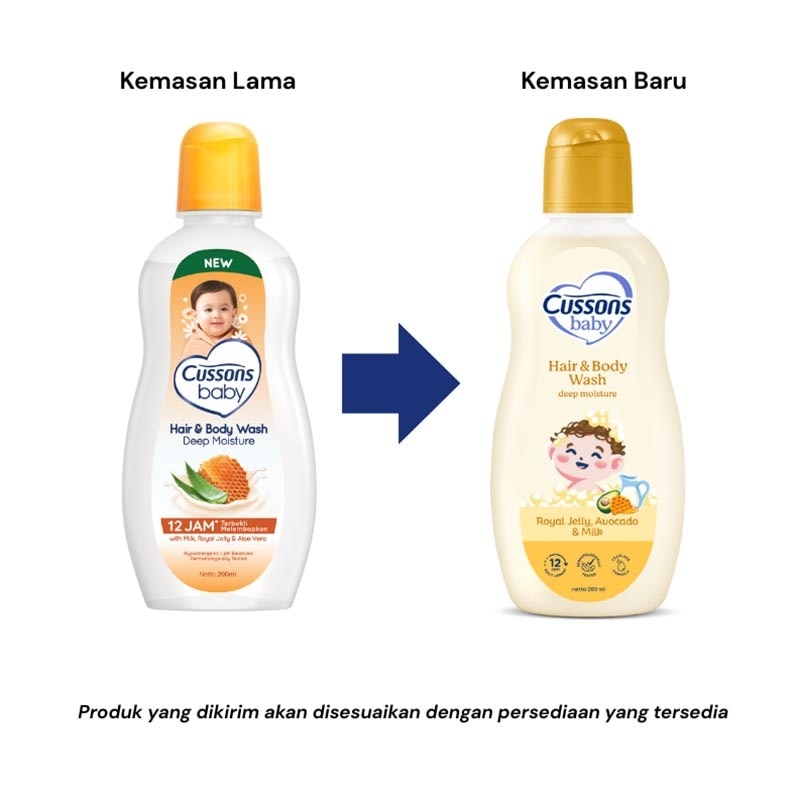 [Twinpack] Cussons Baby Hair & Body Wash - Deep Moisture Bottle 200ml