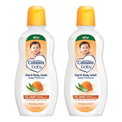 CUSSONS [Twinpack] Cussons Baby Hair & Body Wash - Deep Moisture Bottle 200ml