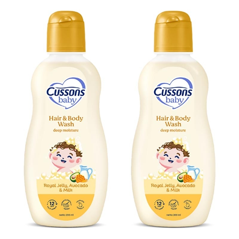 [Twinpack] Cussons Baby Hair & Body Wash - Deep Moisture Bottle 200ml