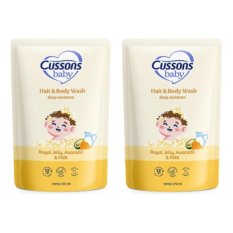 [Twinpack] Cussons Baby Hair & Body Wash - Deep Moisture Refill 375ml