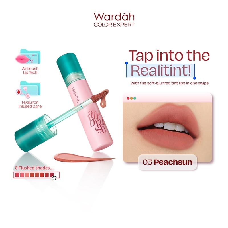 Wardah Airbrush Lip Tint 03 Peachsun 3g