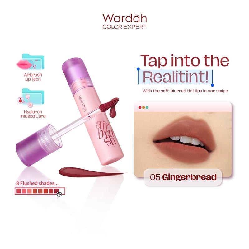 Wardah Airbrush Lip Tint 05 Gingerbread 3g