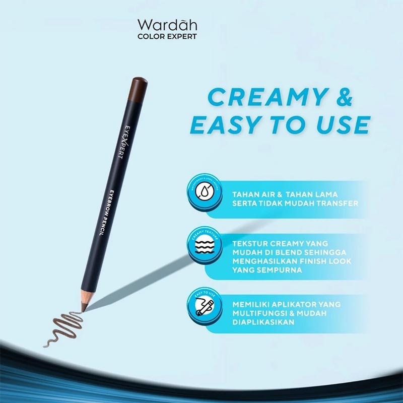 EyeXpert Eyebrow Pencil with Sharpener Black 1.14g