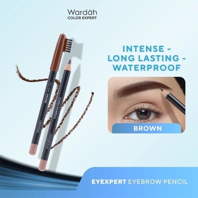 WARDAH - EyeXpert Eyebrow Pencil with Sharpener Brown 1.14g image