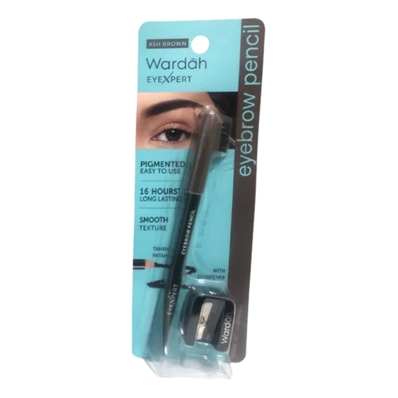 EyeXpert Eyebrow Pencil with Sharpener Ash Brown 1.14g