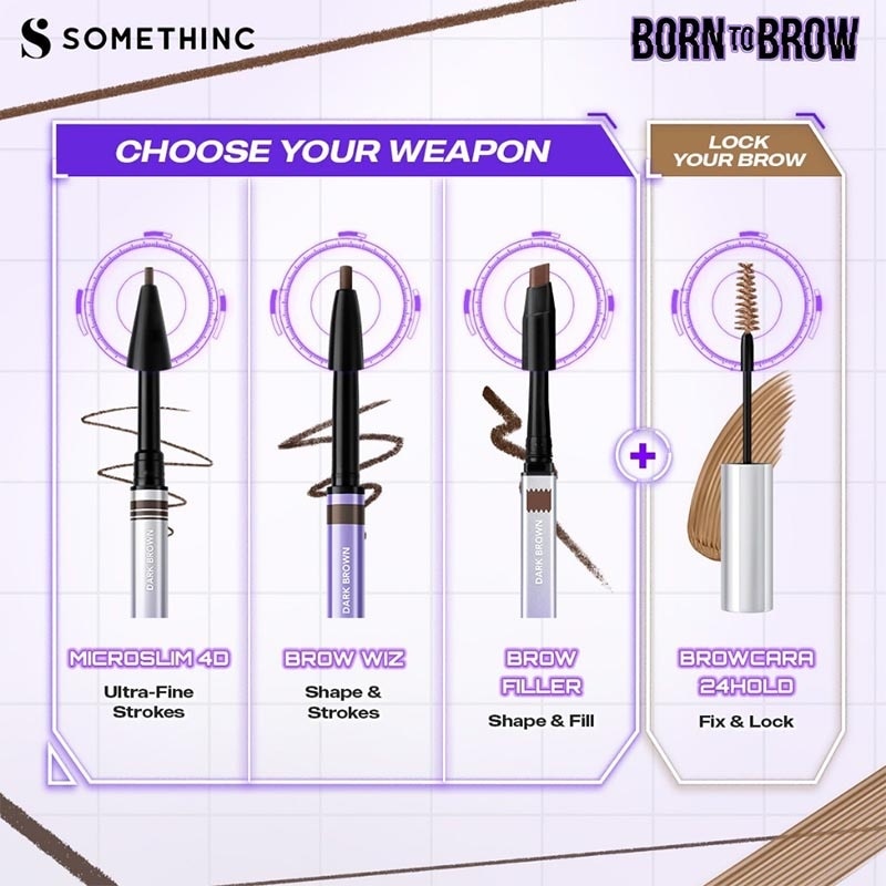SOMETHINC BROW FILER E/BROW DARK BROWN