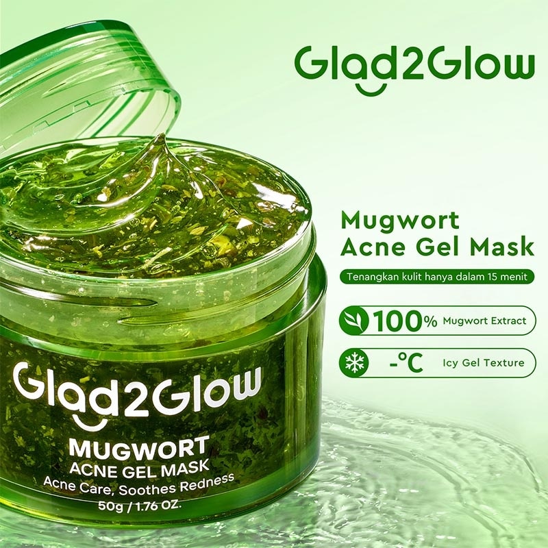 Glad2Glow Mugwort Acne Gel Mask 50g