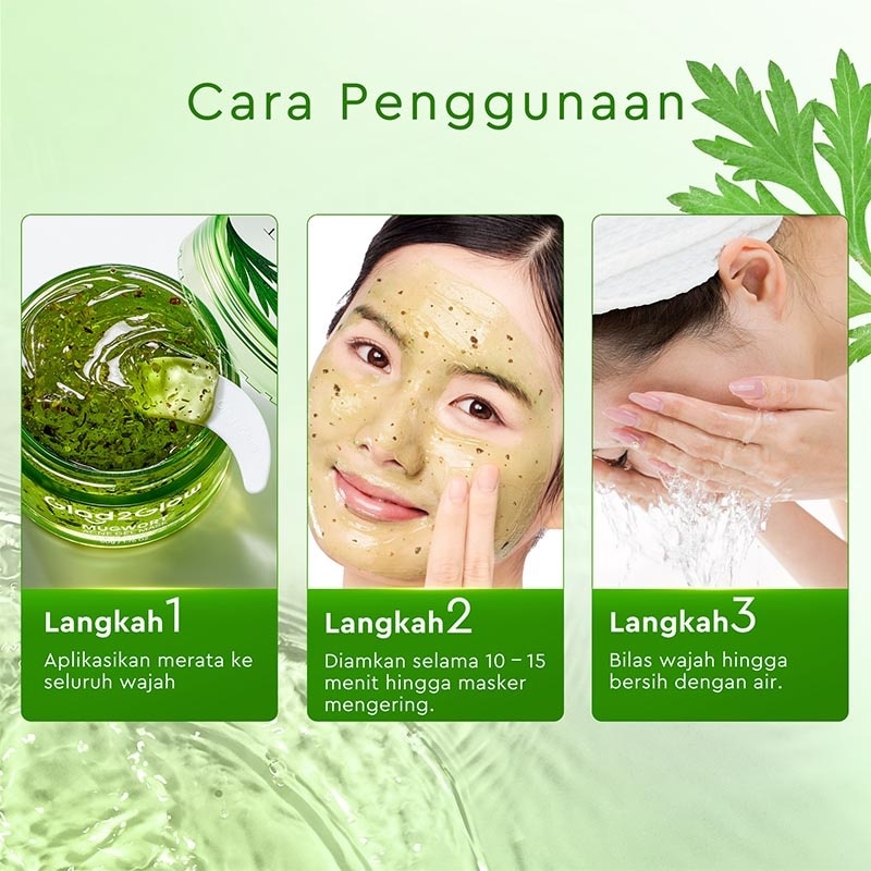 Glad2Glow Mugwort Acne Gel Mask 50g