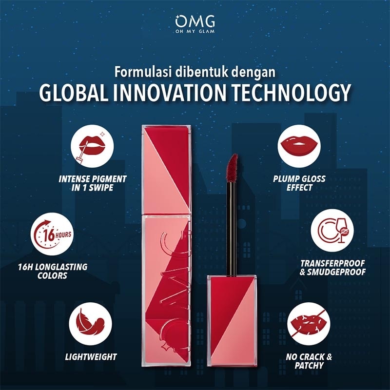 OMG Oh My Glam Colorlast Lip Vinyl 01 Perfect Match