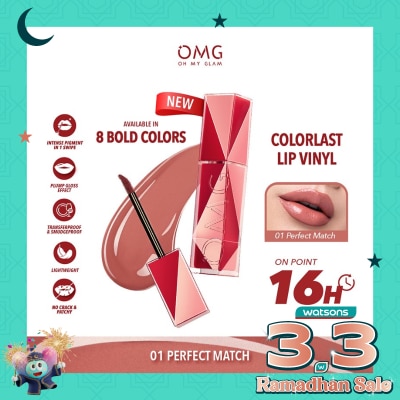 OMG OMG Oh My Glam Colorlast Lip Vinyl 01 Perfect Match