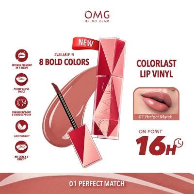 OMG OMG Oh My Glam Colorlast Lip Vinyl 01 Perfect Match
