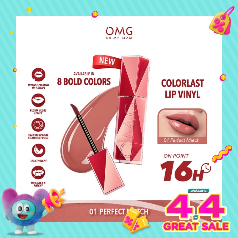 OMG Oh My Glam Colorlast Lip Vinyl 01 Perfect Match