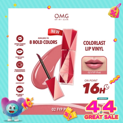 OMG - OMG Oh My Glam Colorlast Lip Vinyl 02 FYP Pink