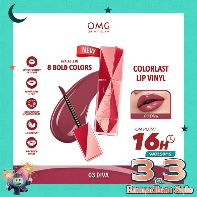 OMG OMG Oh My Glam Colorlast Lip Vinyl 03 Diva