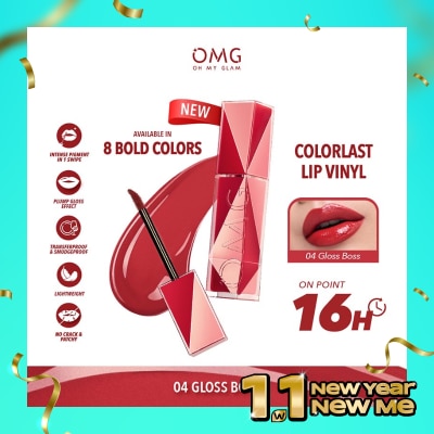 OMG OMG Oh My Glam Colorlast Lip Vinyl 04 Gloss Boss