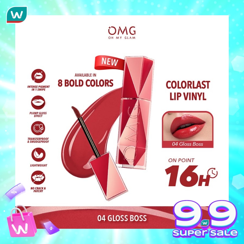 OMG Oh My Glam Colorlast Lip Vinyl 04 Gloss Boss