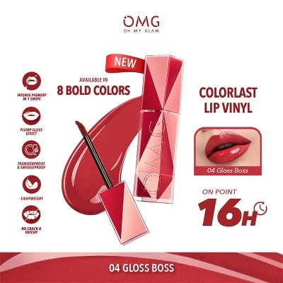 OMG OMG Oh My Glam Colorlast Lip Vinyl 04 Gloss Boss