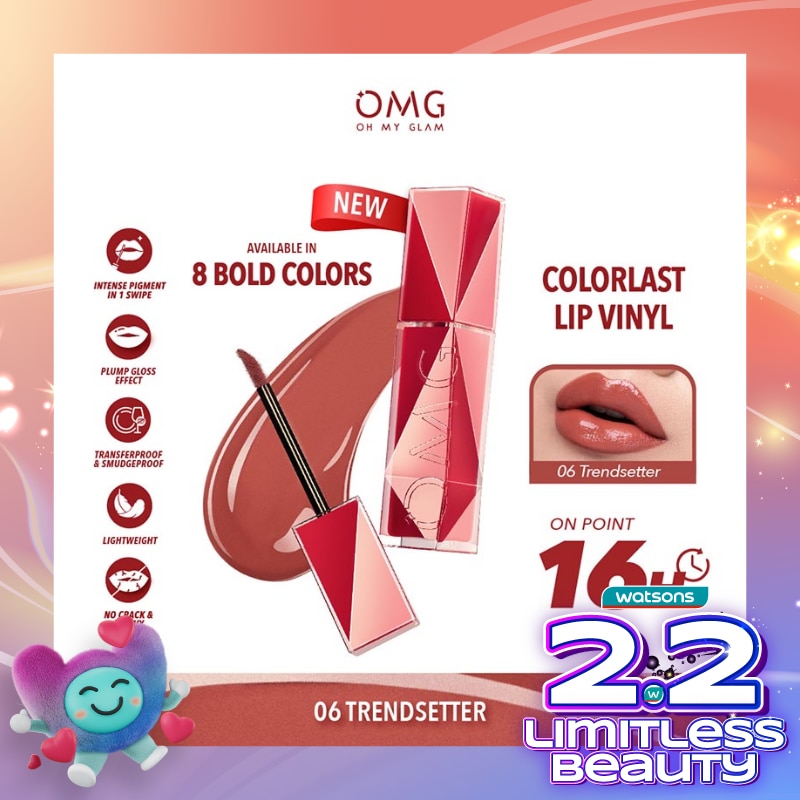 OMG Oh My Glam Colorlast Lip Vinyl 06 Trendsetter