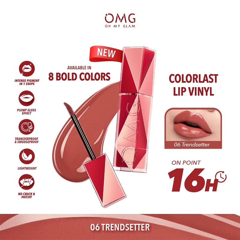 OMG Oh My Glam Colorlast Lip Vinyl 06 Trendsetter