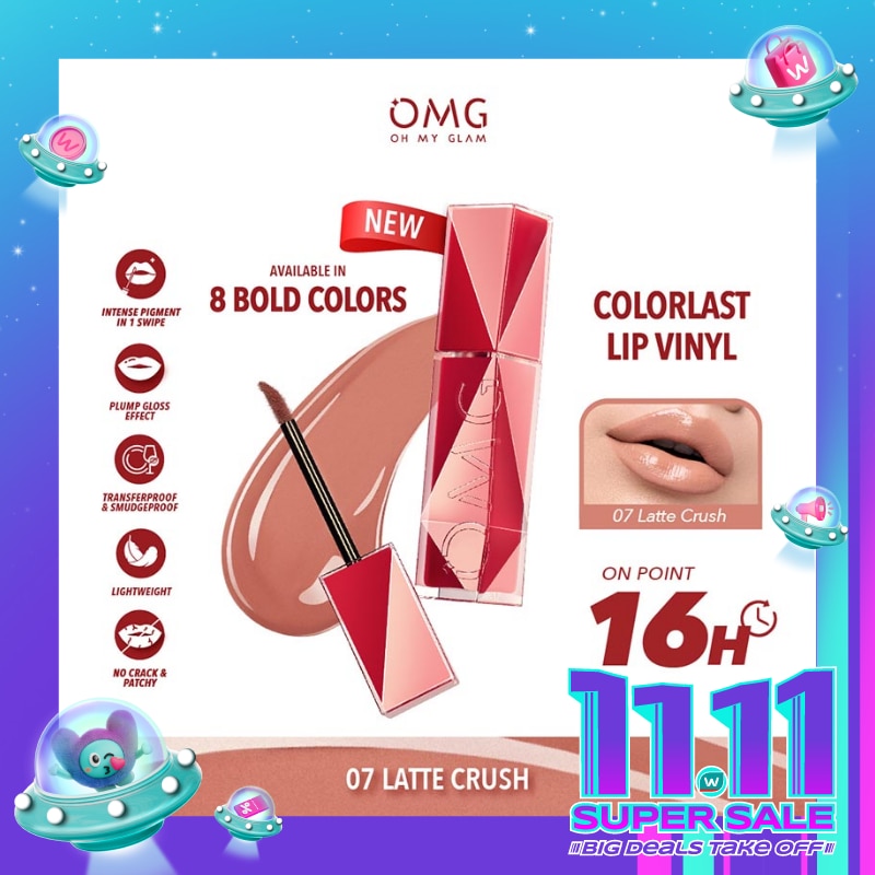 OMG Oh My Glam Colorlast Lip Vinyl 07 Latte Crush