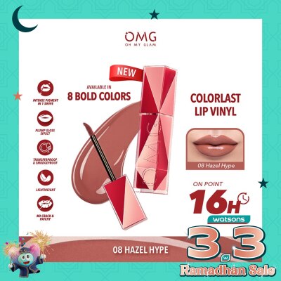 OMG OMG Oh My Glam Colorlast Lip Vinyl 08 Hazel Hype