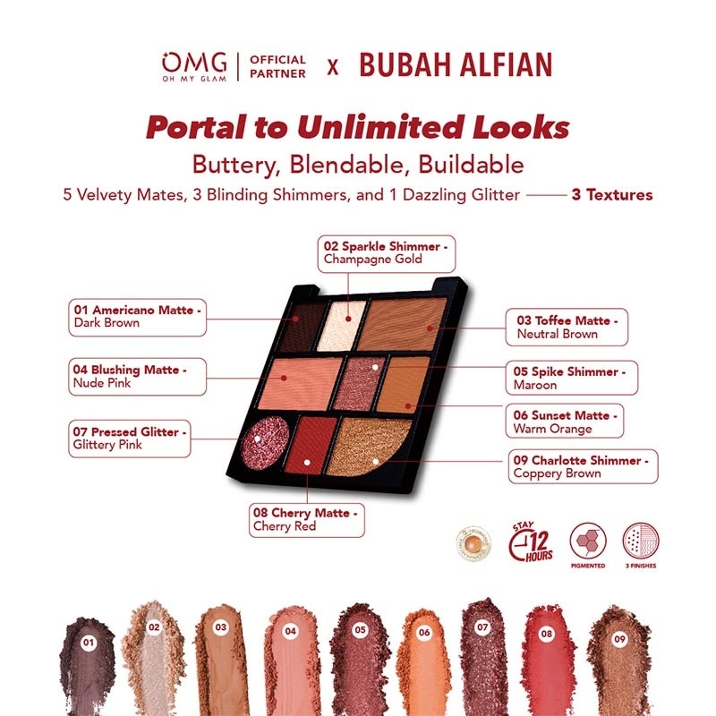 OMG Oh My Glam Eye Studio Palette X Bubah Alfian