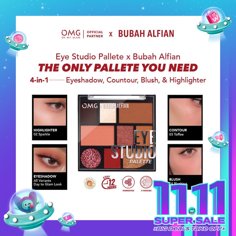 OMG Oh My Glam Eye Studio Palette X Bubah Alfian