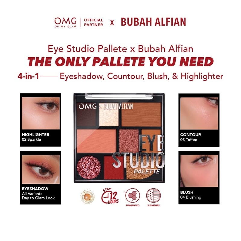 OMG Oh My Glam Eye Studio Palette X Bubah Alfian