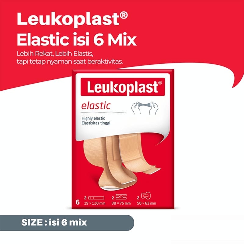 Leukoplast Elastic Assorted Mix 6'S