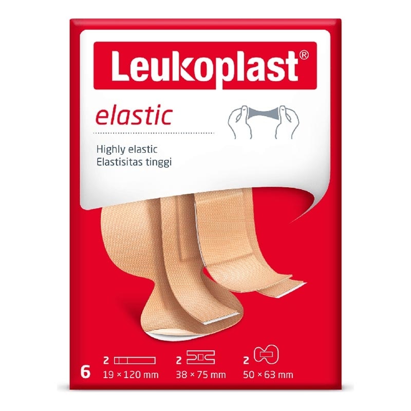Leukoplast Elastic Assorted Mix 6'S