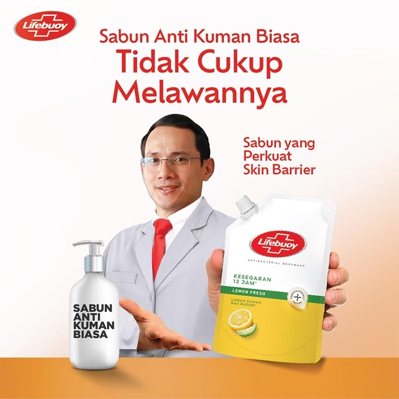Sabun Mandi Cair Anti Bacterial Body Wash Lemon Fresh 100g