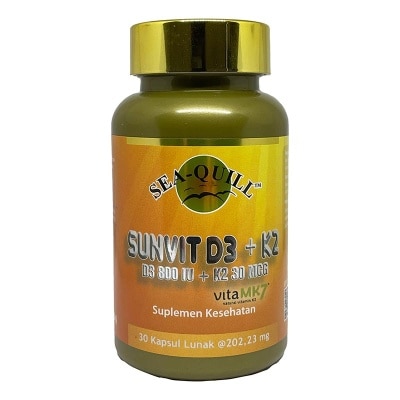 SEA QUILL Sunvit D3 + K2 Softgel 30'S