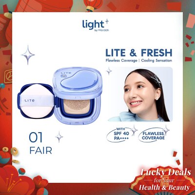 LIGHT+ Wardah Lite Skin Filter Cushion 01 Fair 11g